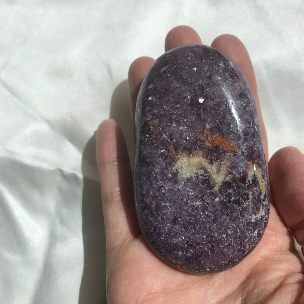 Lepidolite Palm Stone