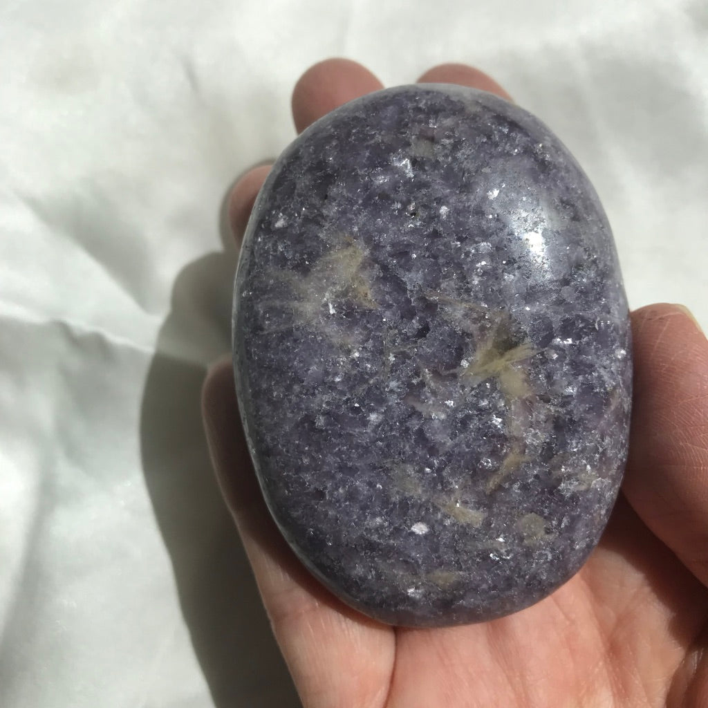 Lepidolite Palm Stone