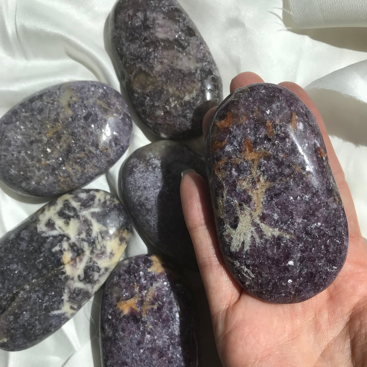 Lepidolite Palm Stone